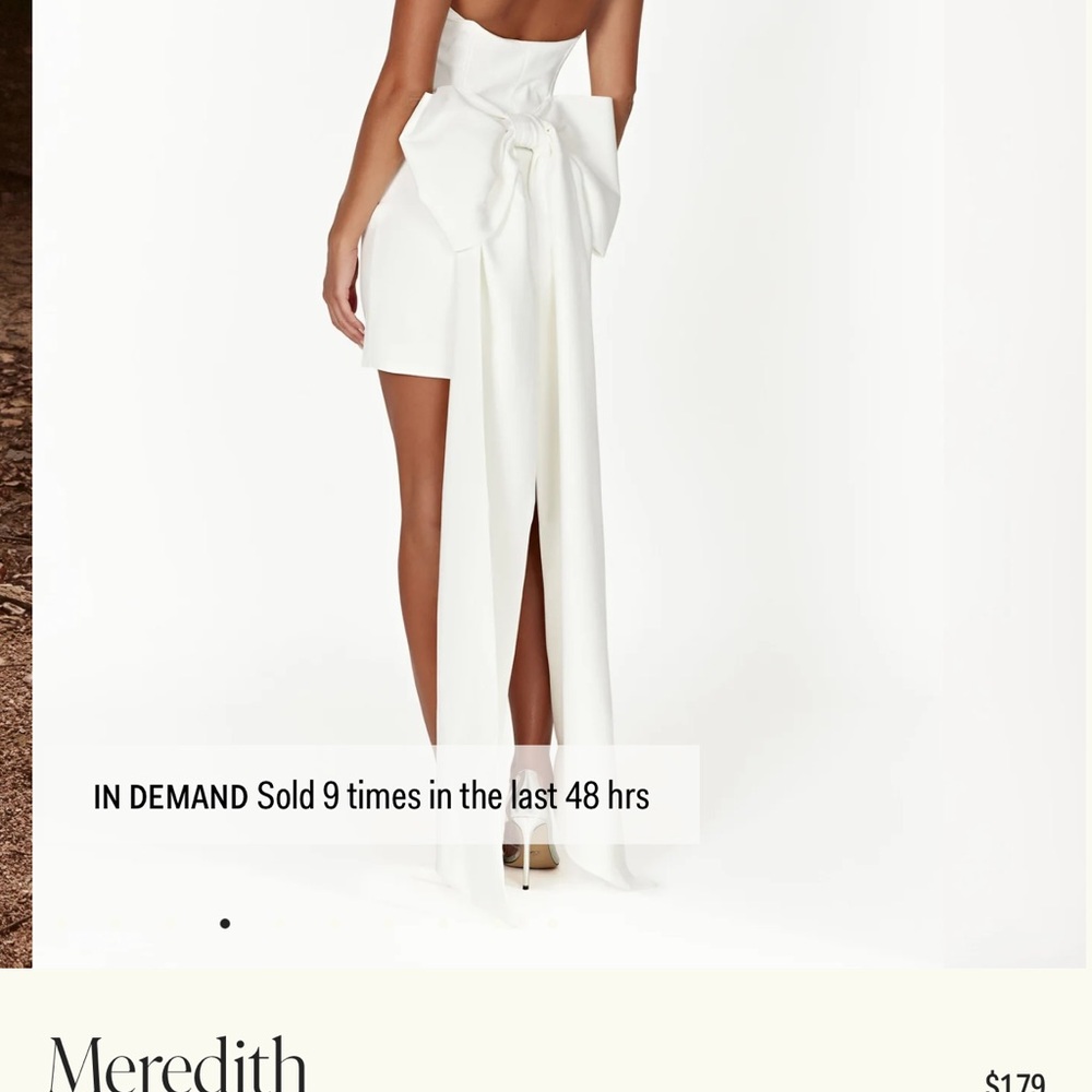Meredith Strapless Bow Mini Dress